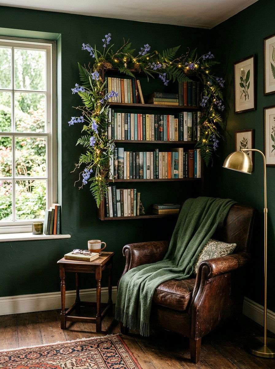 Bluebell and fern forest garland - 25 Spring Flower Garland Ideas