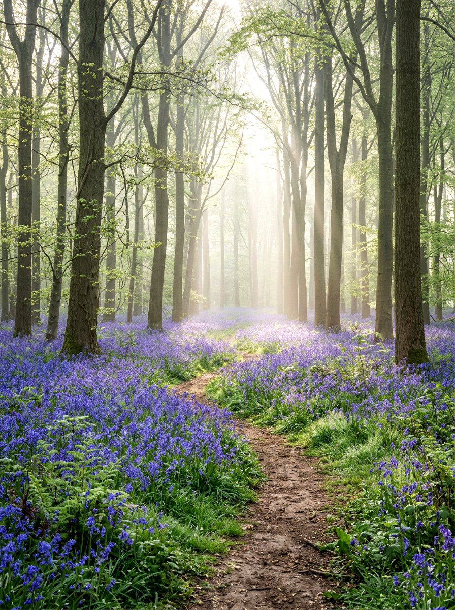 Bluebell woodland walk - 25 Spring Shade Garden Ideas