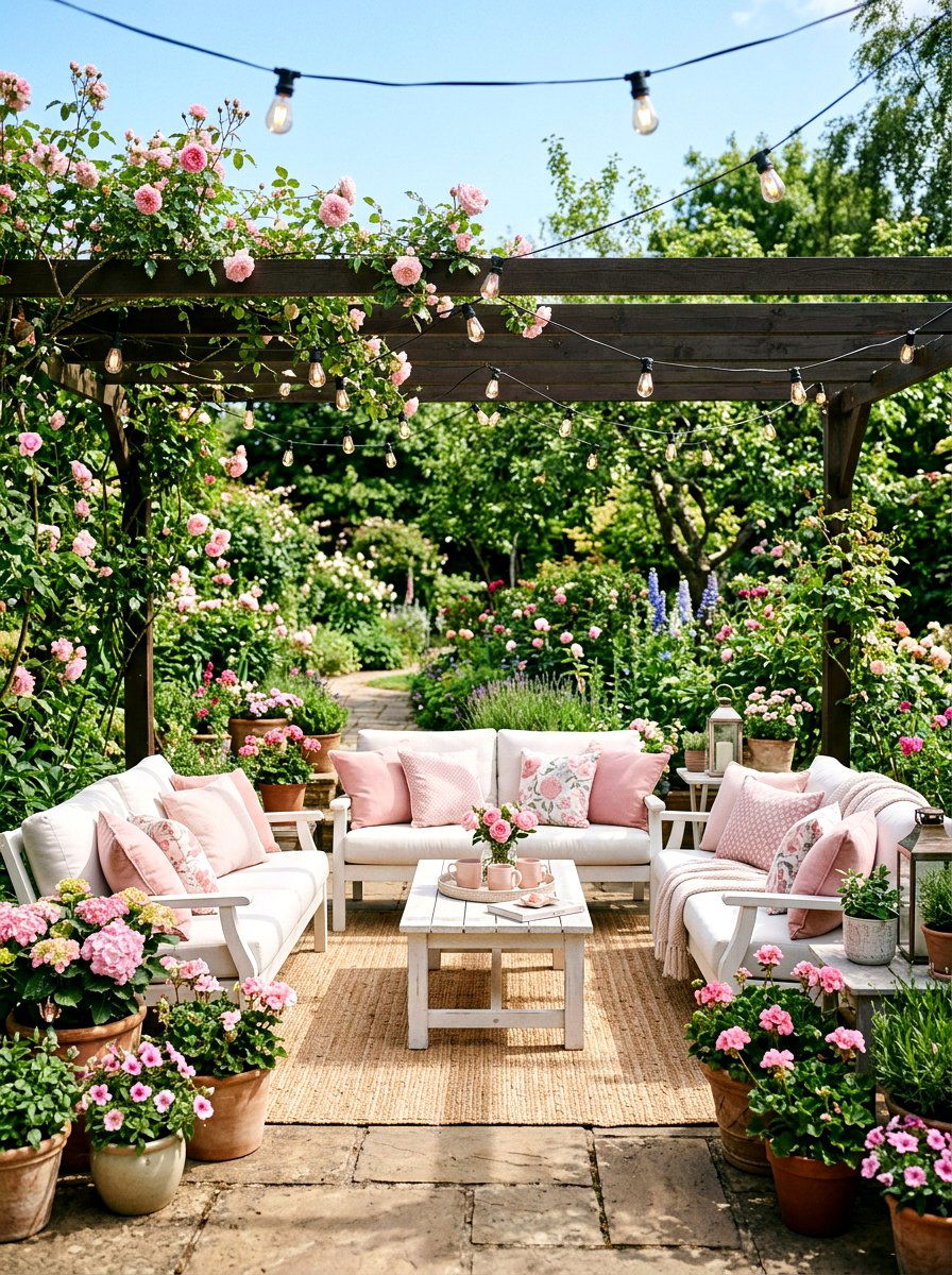 Blush Outdoor Patio - 25 Spring Blush Pink Decor Ideas