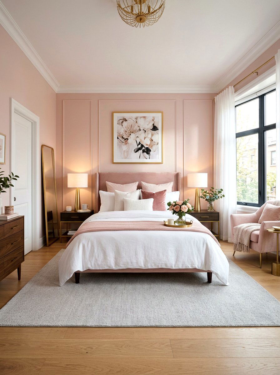 Blush pink bedroom - 25 Spring Pastel Color Palette Ideas