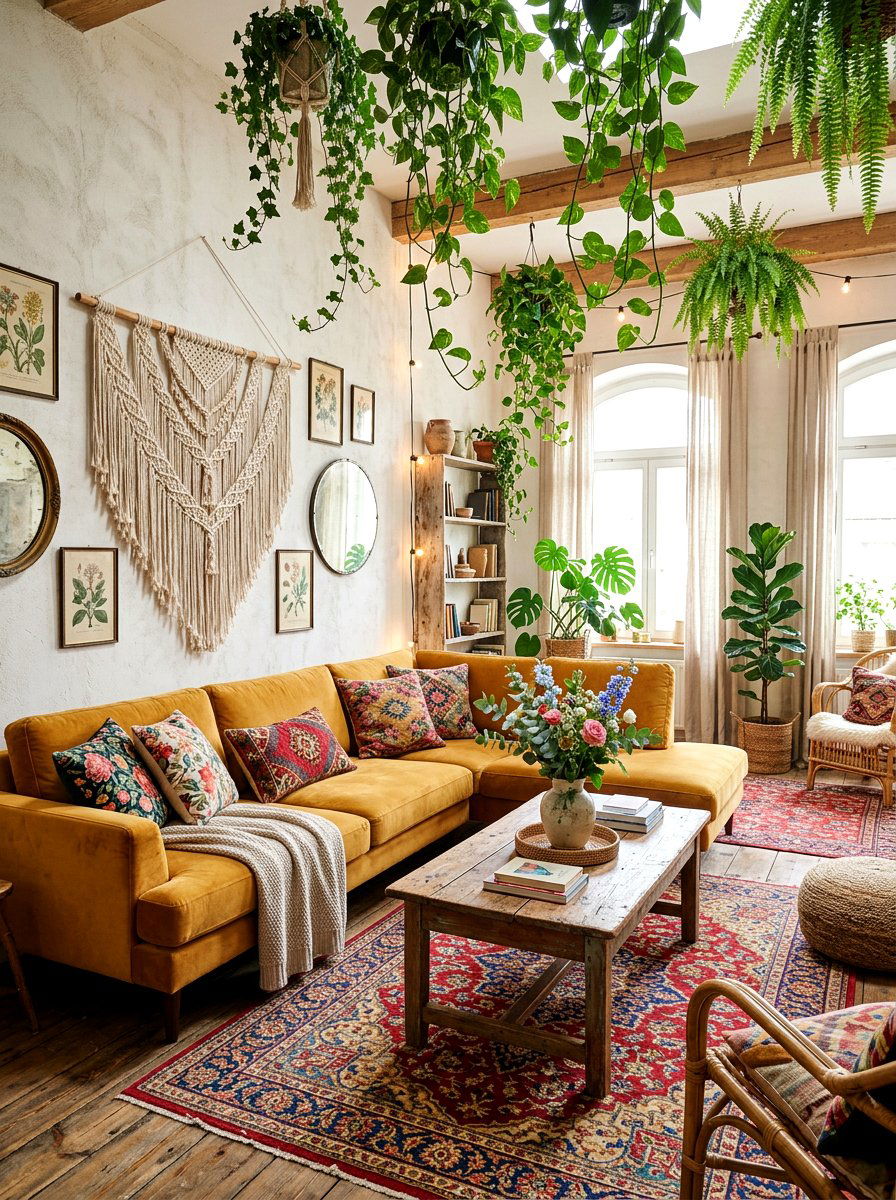 Bohemian Floral Lounge - 25 Spring Waiting Room Decor Ideas