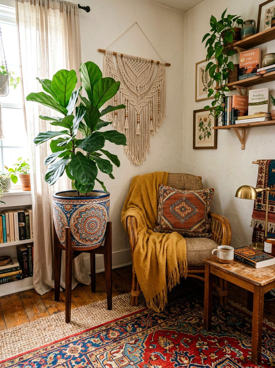 Bohemian Mandala Planter - 25 Spring Painted Pot Ideas