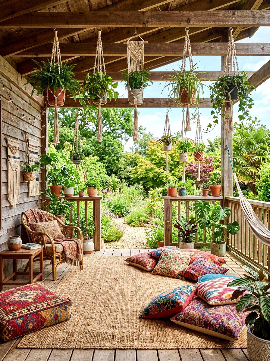 Bohemian Porch Decor - 25 Front Porch Spring Decor Ideas