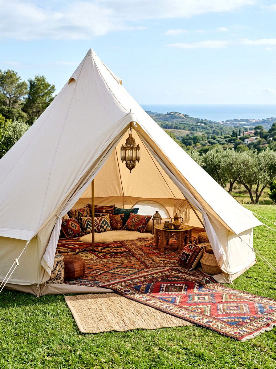 Bohemian Tent Lounge - 25 Spring Outdoor Party Decor Ideas