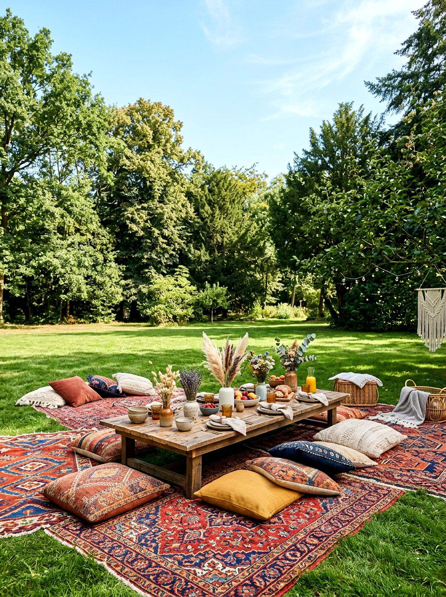 Boho Brunch Picnic - 25 Spring Brunch Party Ideas