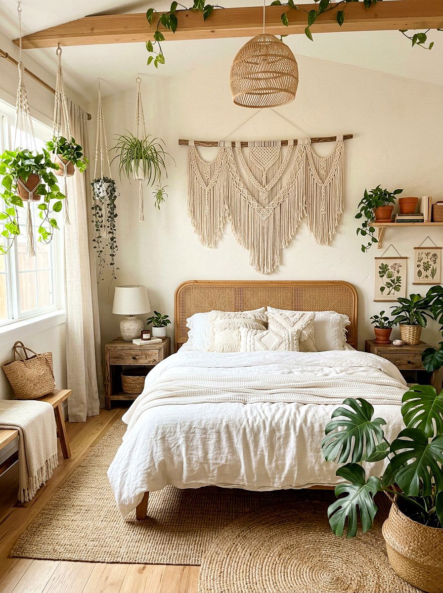 Boho Macrame Wall Hanging - 25 Spring Wall Art Ideas