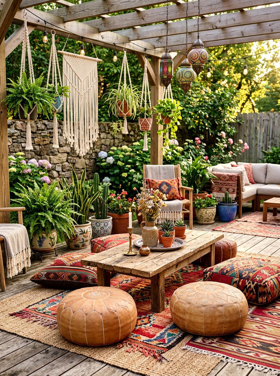 Boho Outdoor Patio Decor - 25 Spring Outdoor Dining Decor Ideas