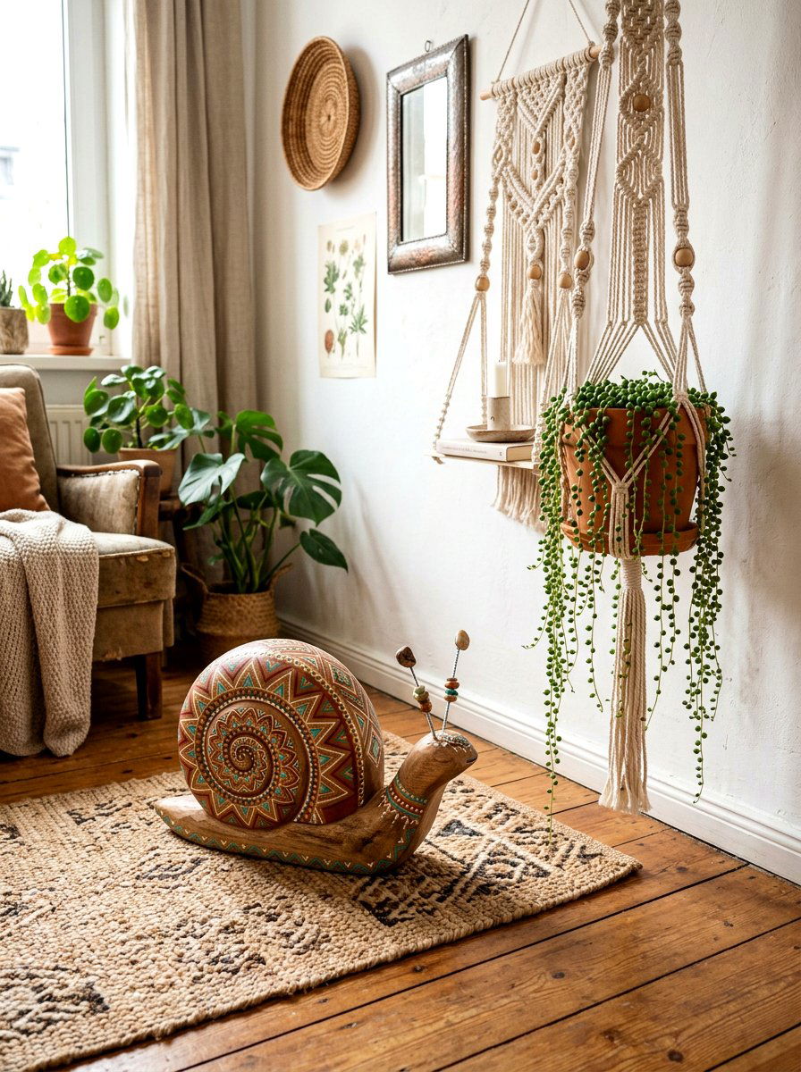 Boho Snail Decor - 25 Spring Snail Planter Ideas