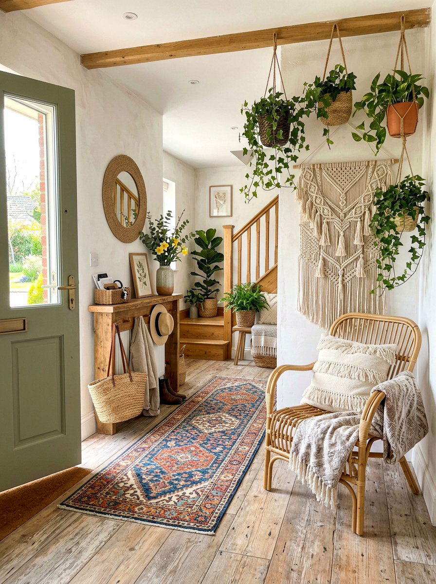 Boho Spring Entryway Decor - 25 Spring Lobby Decor Ideas