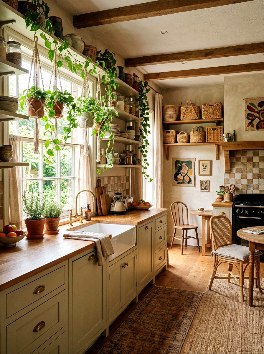 Boho Spring Kitchen Cabinet - 25 Spring Kitchen Cabinet Decor Ideas