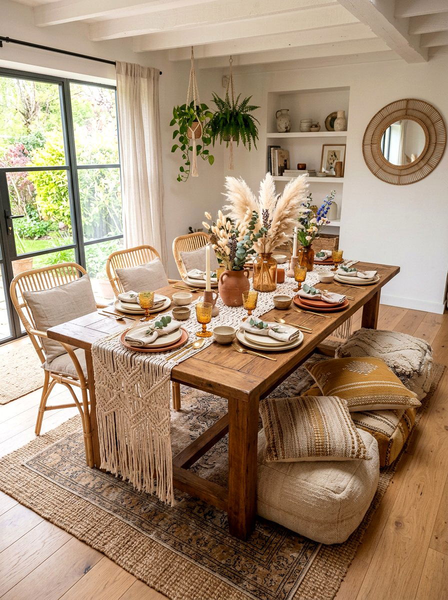 Boho Spring Table - 25 Spring Table Setting Ideas