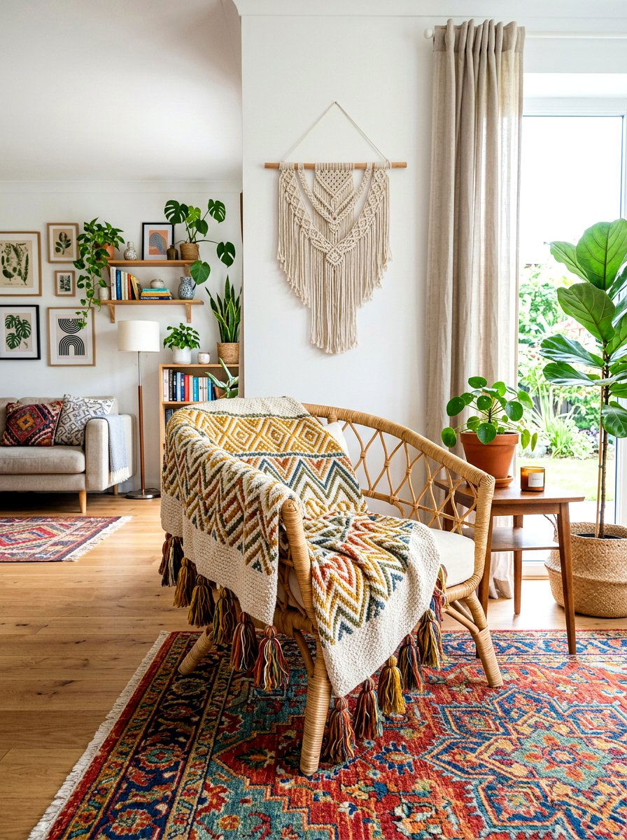 Boho Tassel Knit Throw - 25 Spring Knit Throw Ideas