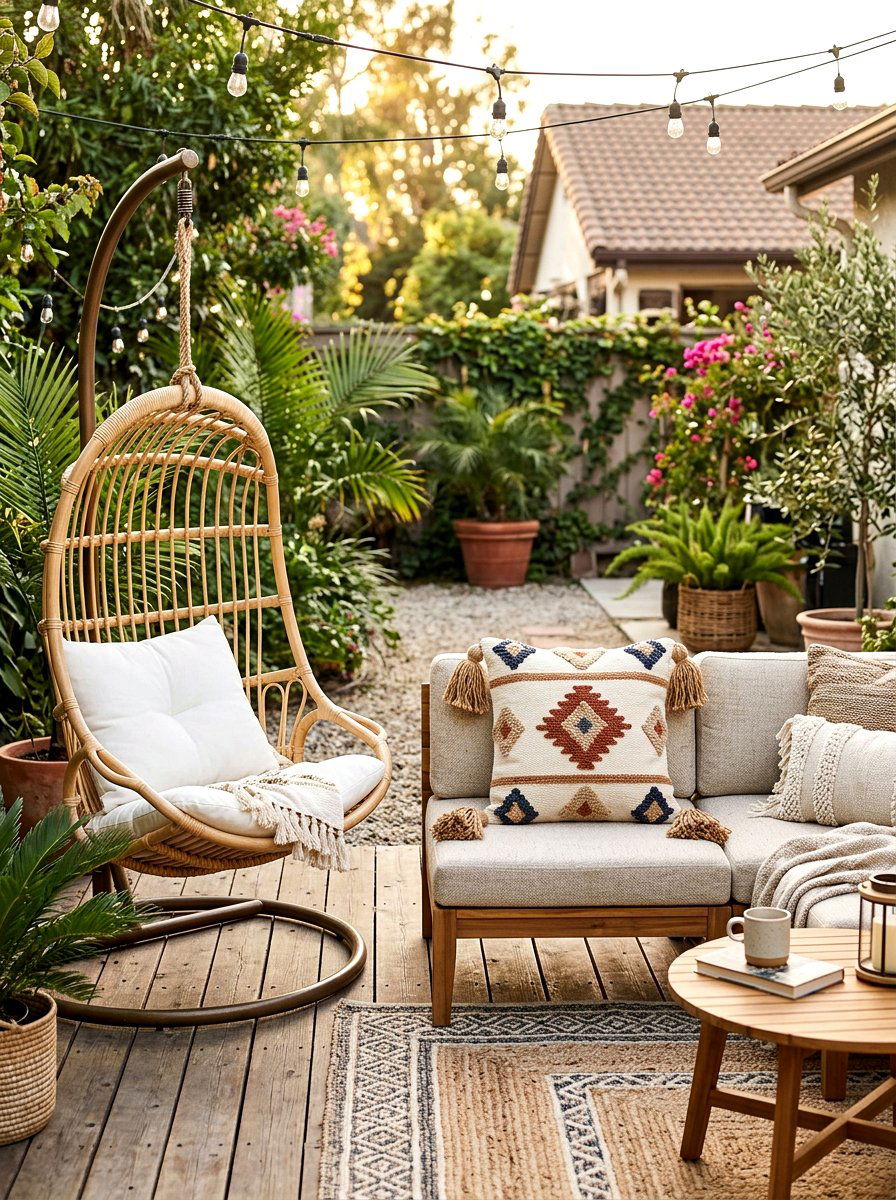 Boho Tassel Outdoor Pillow - 25 Spring Outdoor Pillow Ideas