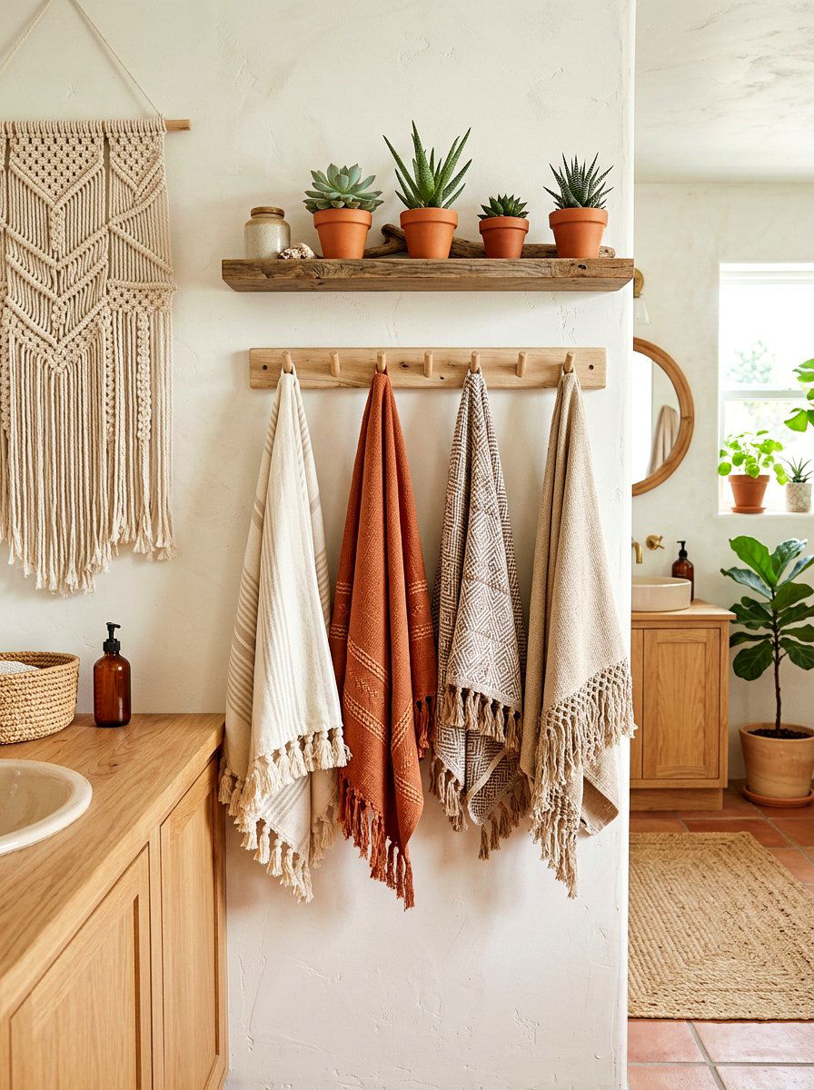 Boho Tassel Trim - 25 Spring Kitchen Towel Ideas