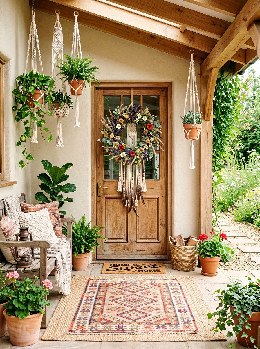 Boho Wildflower Wreath - 25 Spring Wildflower Wreath Ideas