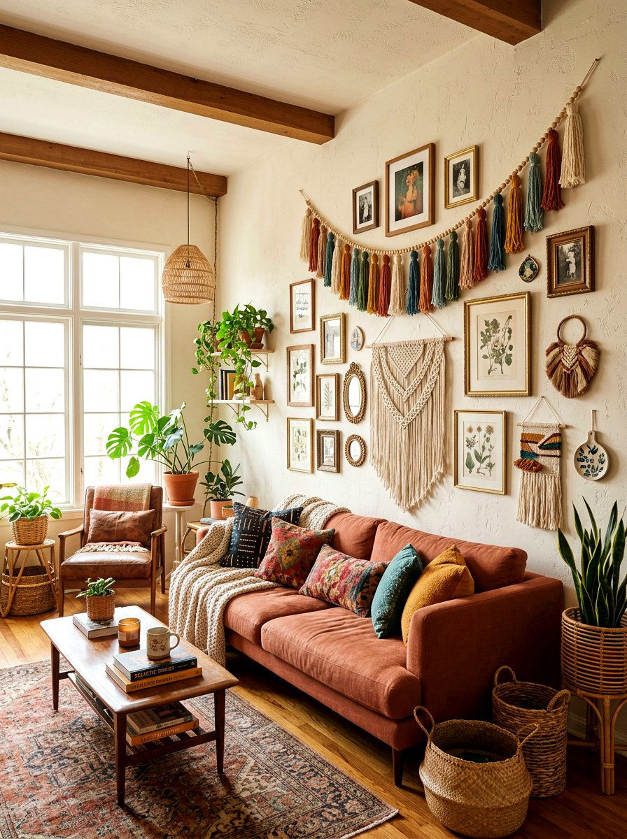 Boho bead garland - 25 Spring Wooden Bead Garland Ideas