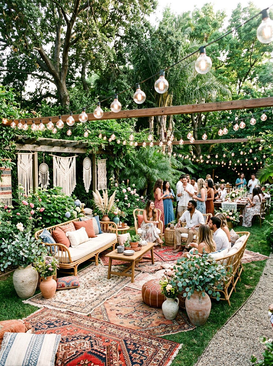 Boho garden celebration - 25 Spring Birthday Party Decor Ideas