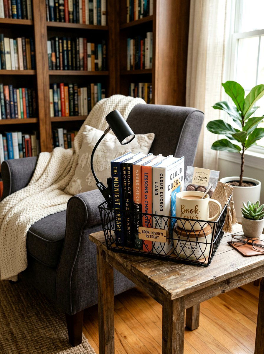 Book Lovers Basket - 25 Spring Basket Filler Ideas
