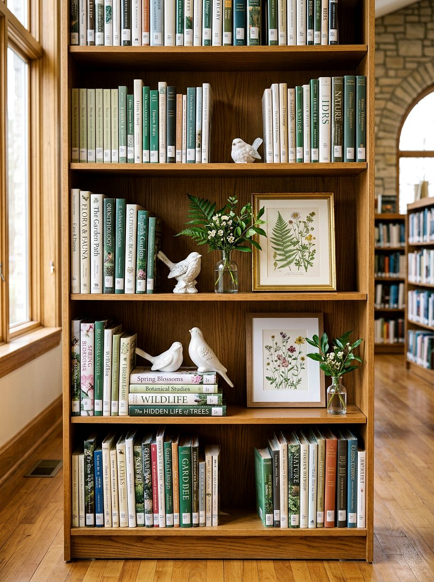 Bookshelf Spring Vignette - 25 Spring Vignette Ideas