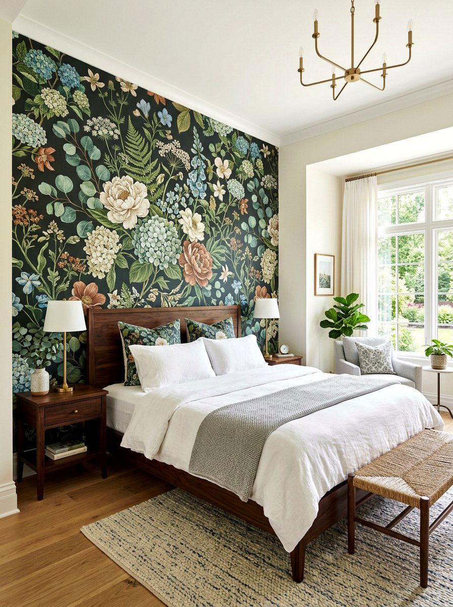 Botanical Accent Wall - 25 Spring Botanical Print Decor Ideas