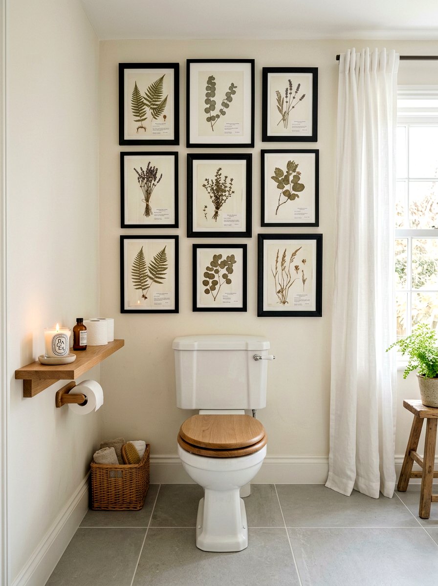 Botanical Art For Bathroom - 25 Spring Powder Room Decor Ideas