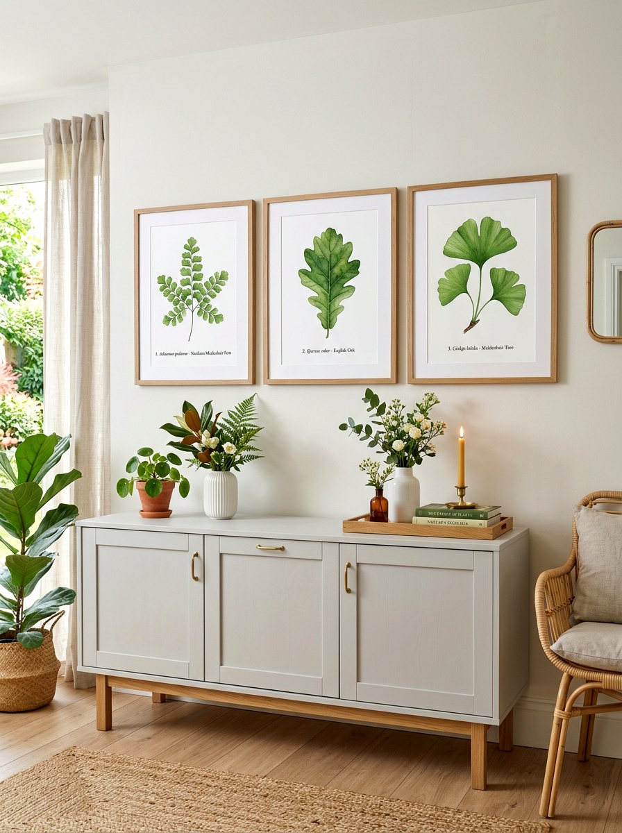 Botanical Art Print - 25 Spring Sideboard Decor Ideas