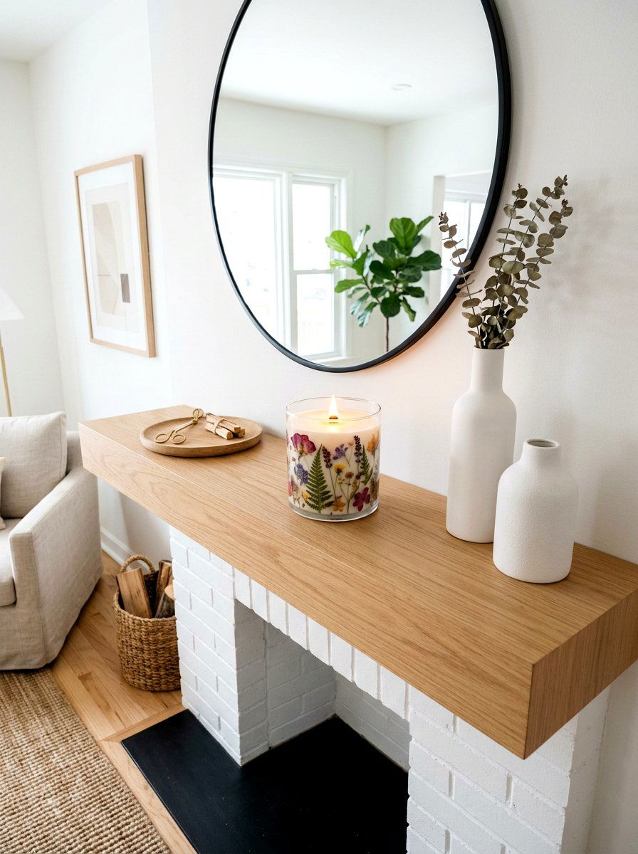 Botanical Candle - 25 Spring Pressed Flower Ideas