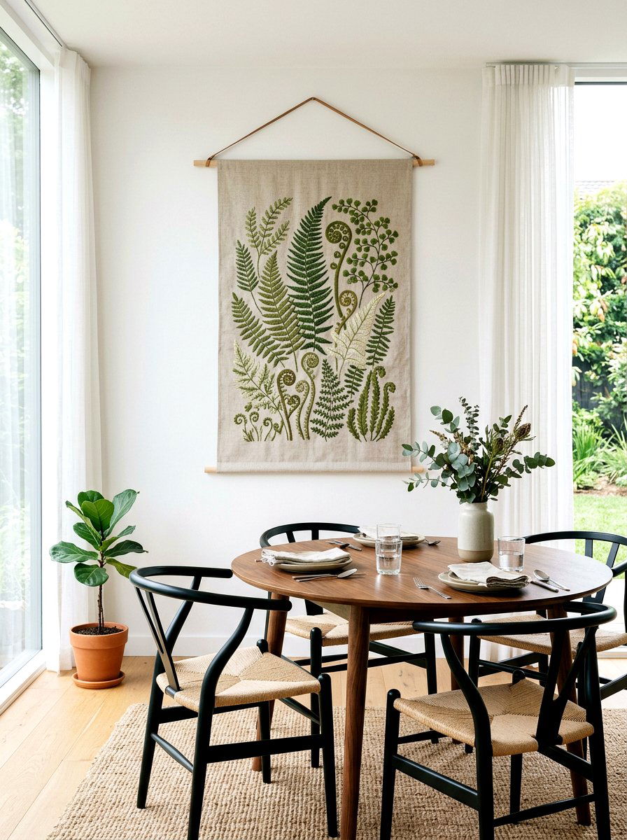 Botanical Embroidery Wall Hanging - 25 Spring Embroidered Decor Ideas