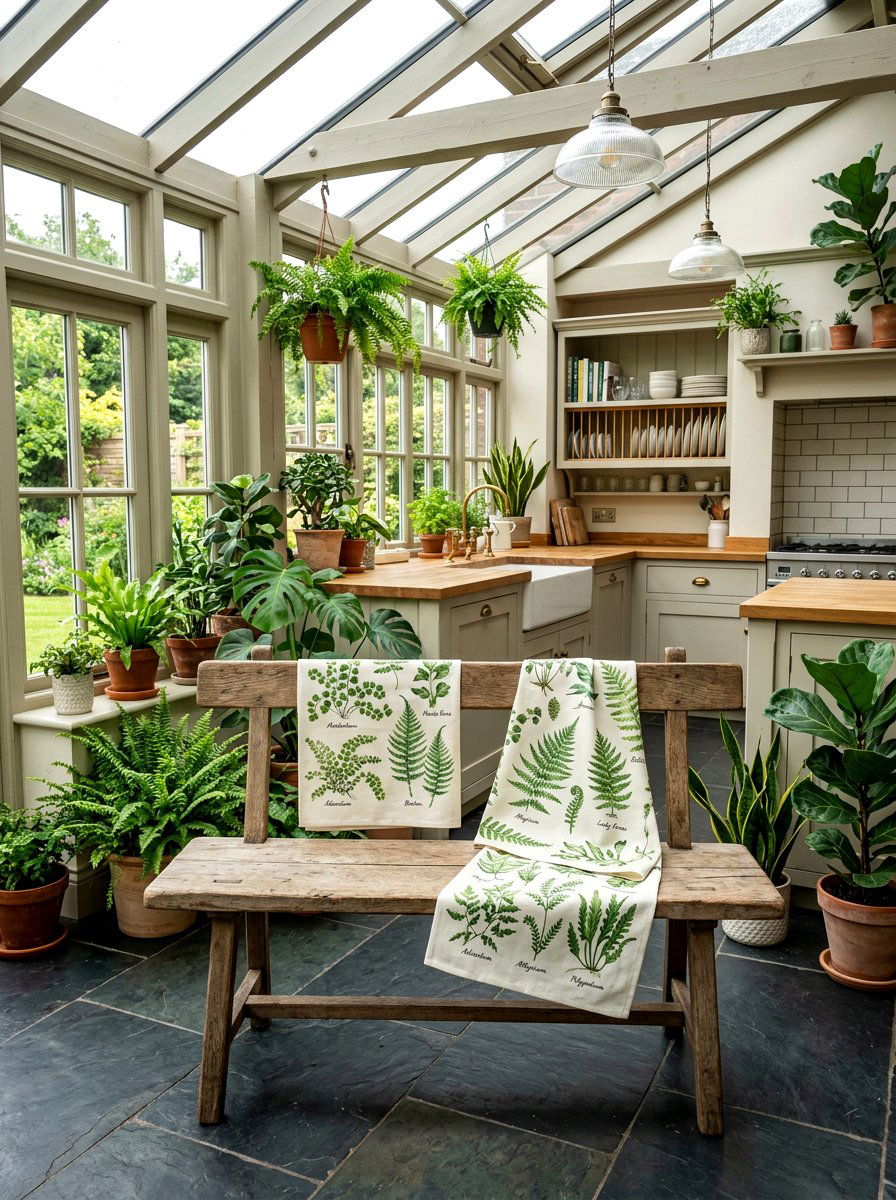 Botanical Fern Print - 25 Spring Kitchen Towel Ideas