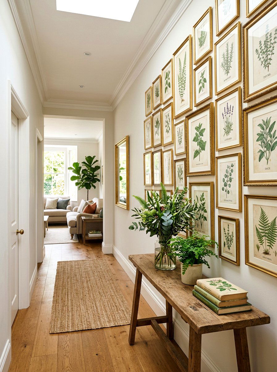 Botanical Gallery Wall - 25 Spring Cottagecore Decor Ideas