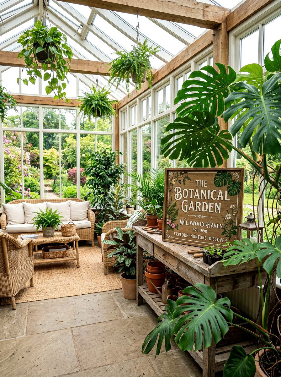 Botanical Garden Sign - 25 Spring Sign Decor Ideas