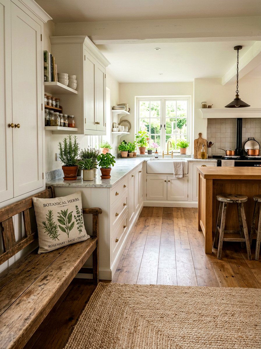 Botanical Herb Leaf Pillow - 25 Spring Embroidered Pillow Ideas