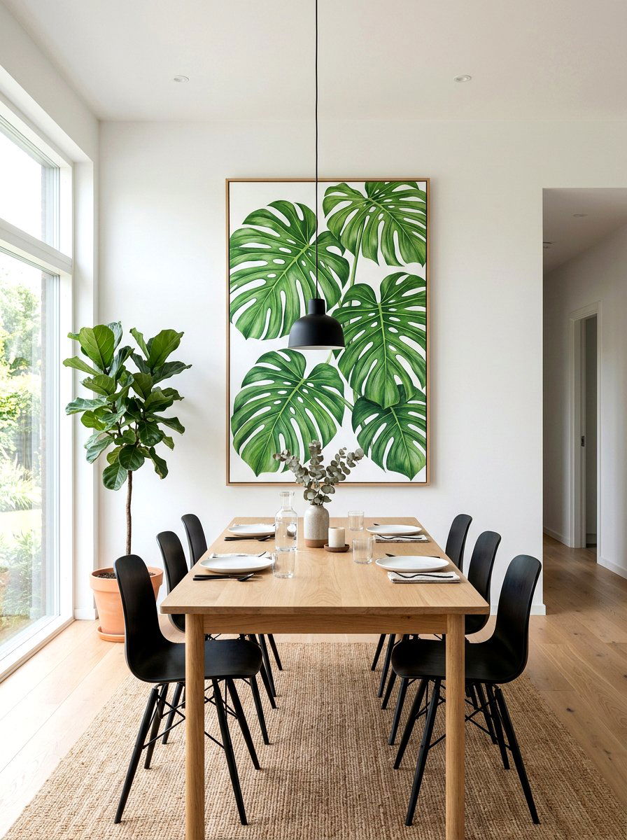 Botanical Leaf Canvas - 25 Spring Canvas Art Ideas