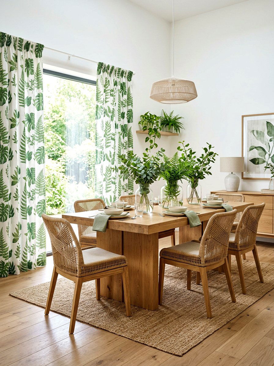 Botanical Pattern Curtains - 25 Spring Curtain Ideas