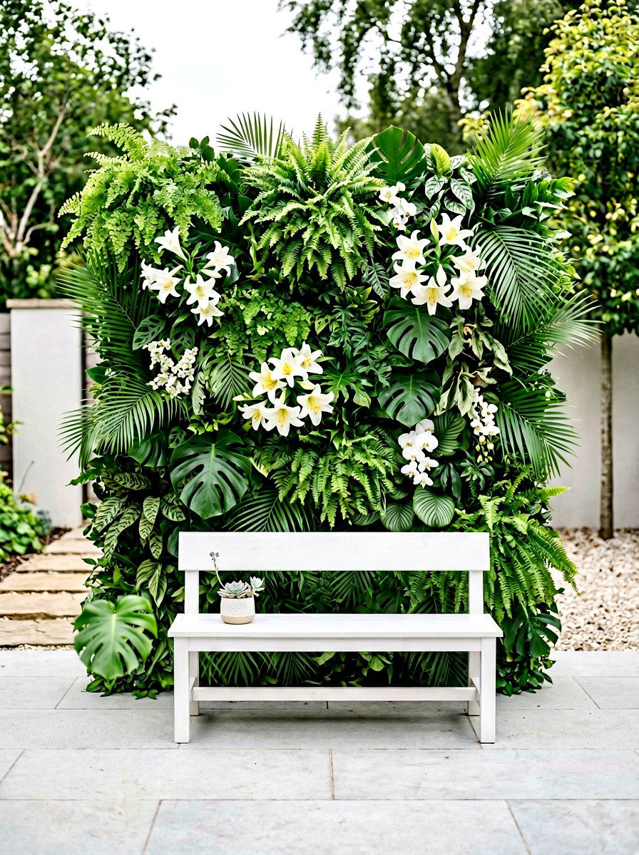 Botanical Photo Backdrop - 25 Spring Outdoor Wedding Decor Ideas
