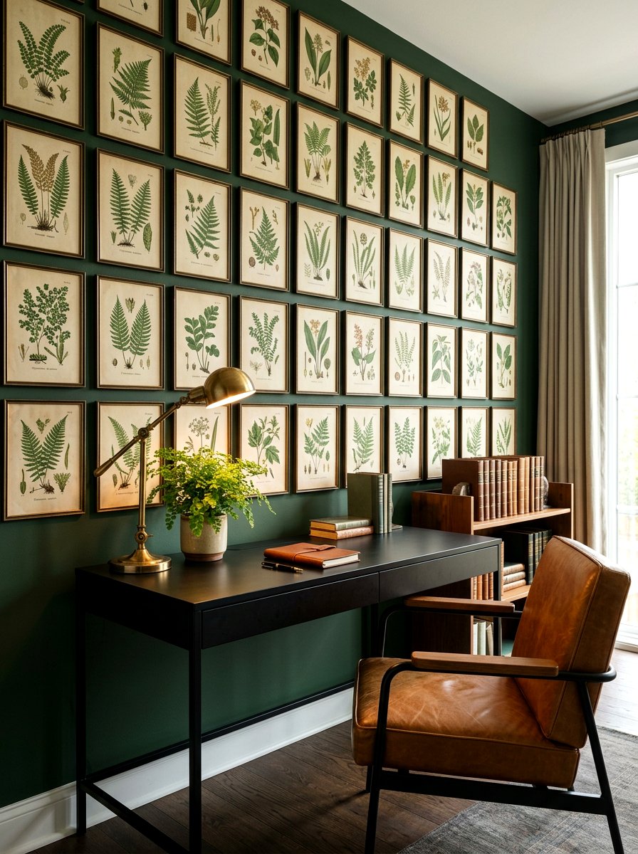 Botanical Plate Wall - 25 Spring Plate Wall Ideas