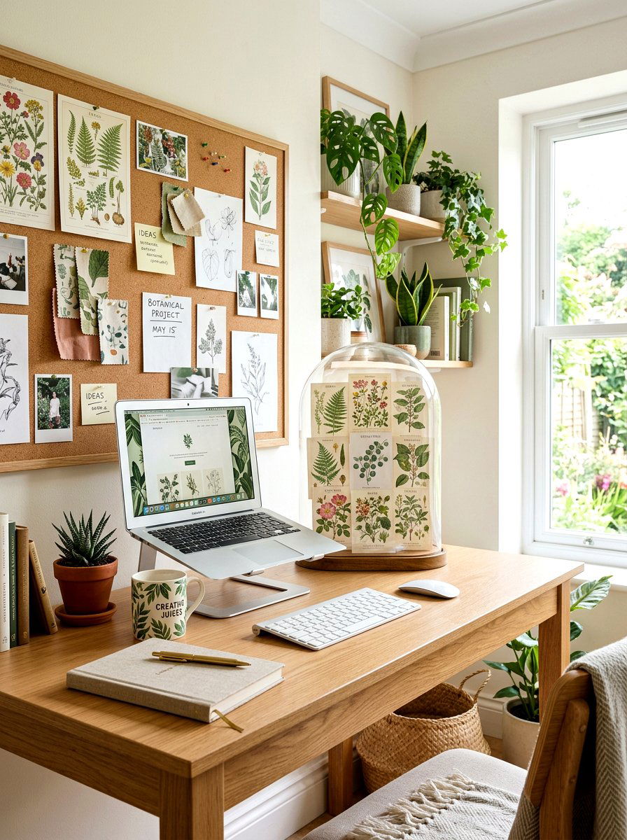 Botanical Postcard Display - 25 Spring Glass Cloche Ideas