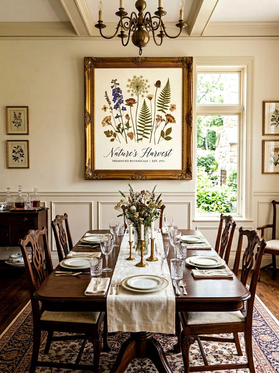 Botanical Pressed Flower Sign - 25 Spring DIY Sign Ideas