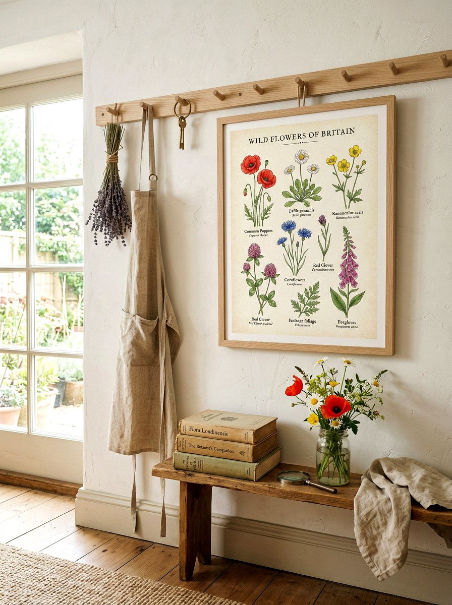 Botanical Print - 25 Spring Coat Rack Decor Ideas