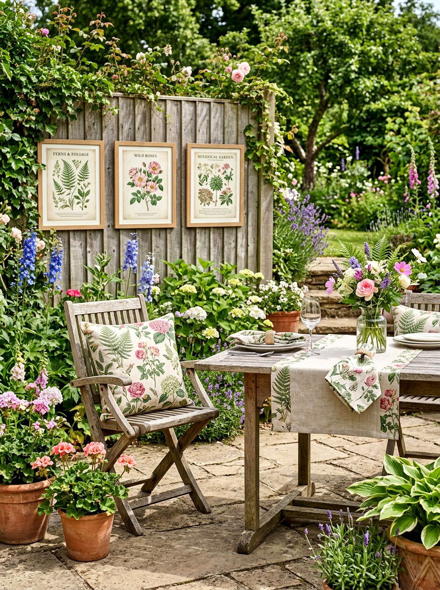 Botanical Print Decor - 25 Spring Garden Party Ideas