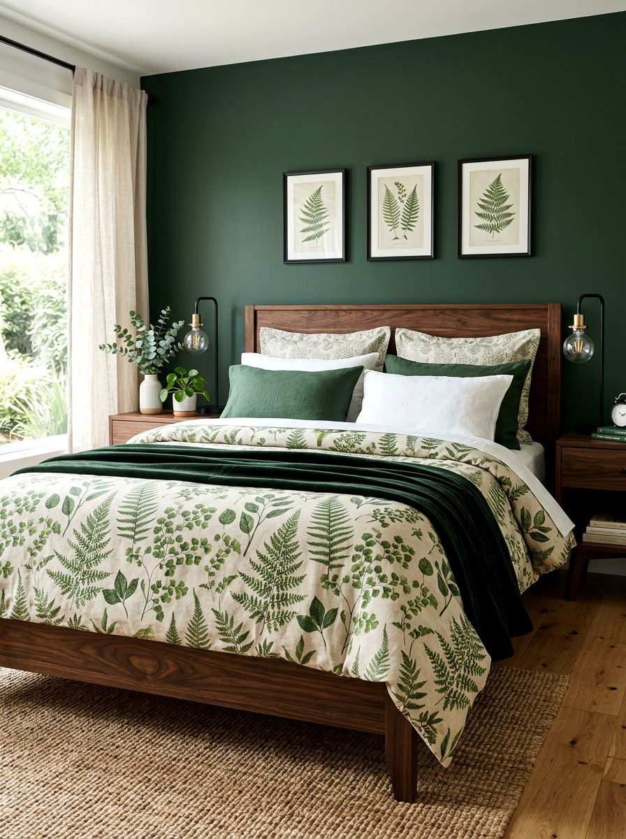 Botanical Print Duvet - 25 Spring Bedroom Linen Ideas