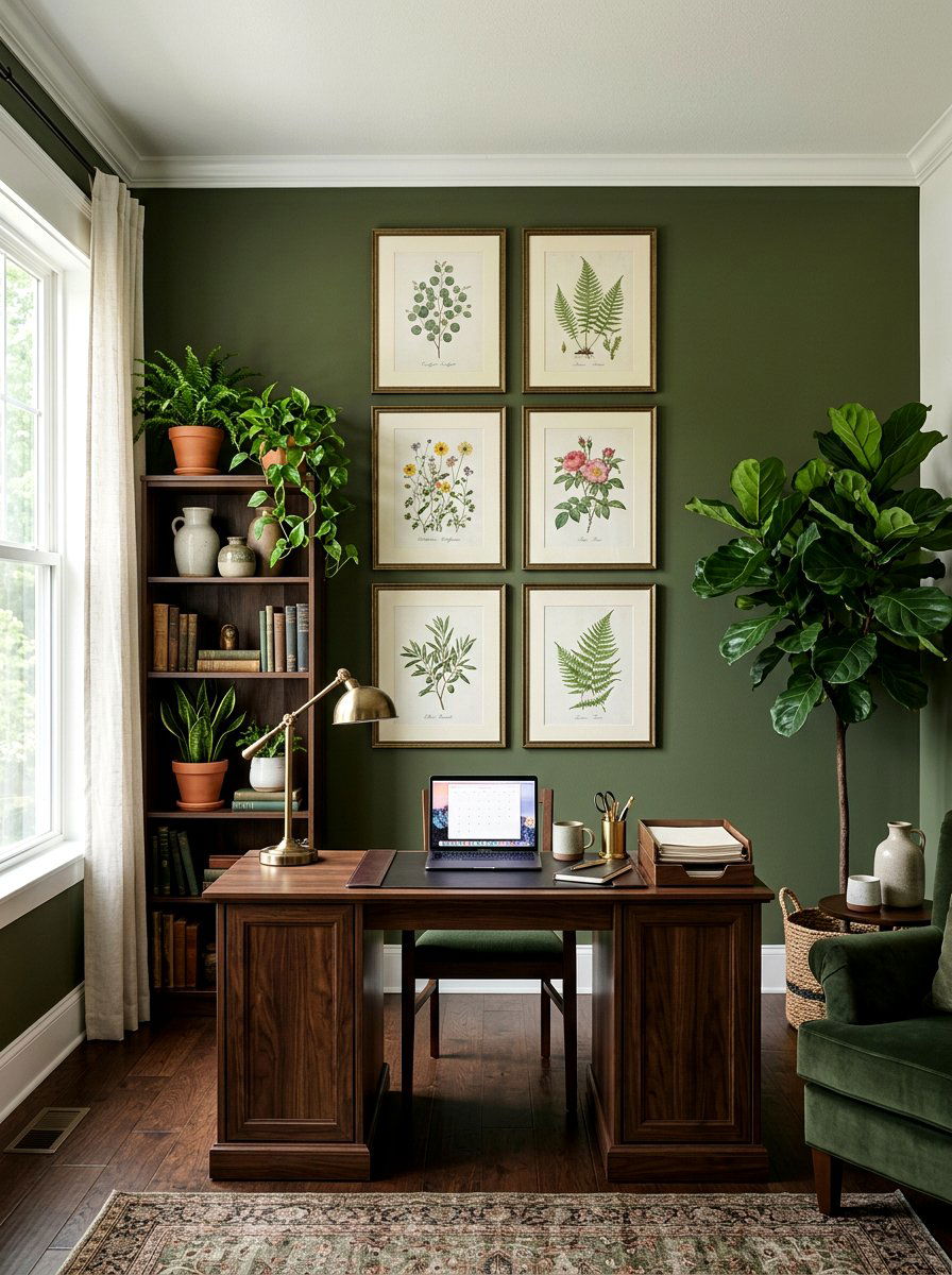 Botanical Print Frame - 25 Spring Photo Frame Decor Ideas