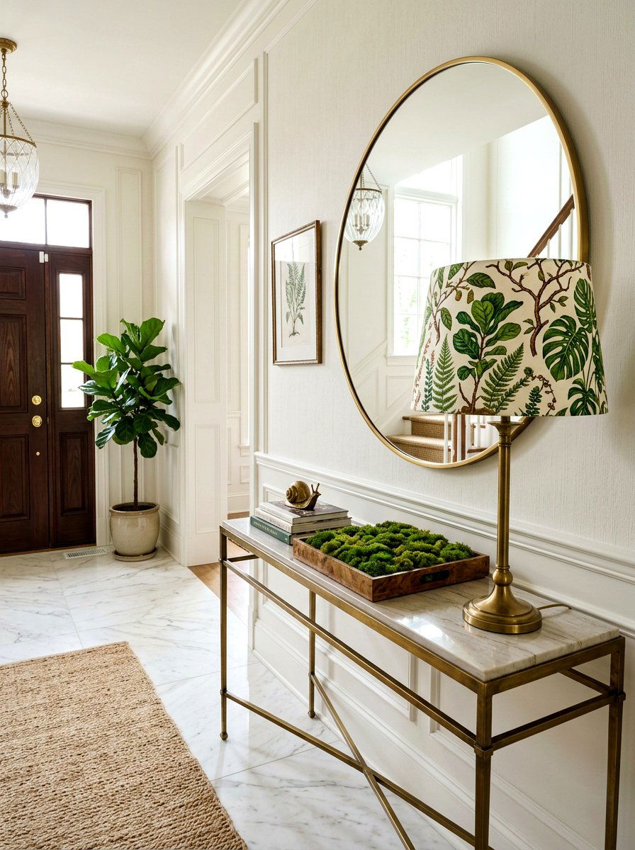 Botanical Print Lamp Shade - 25 Spring Lamp Shade Ideas