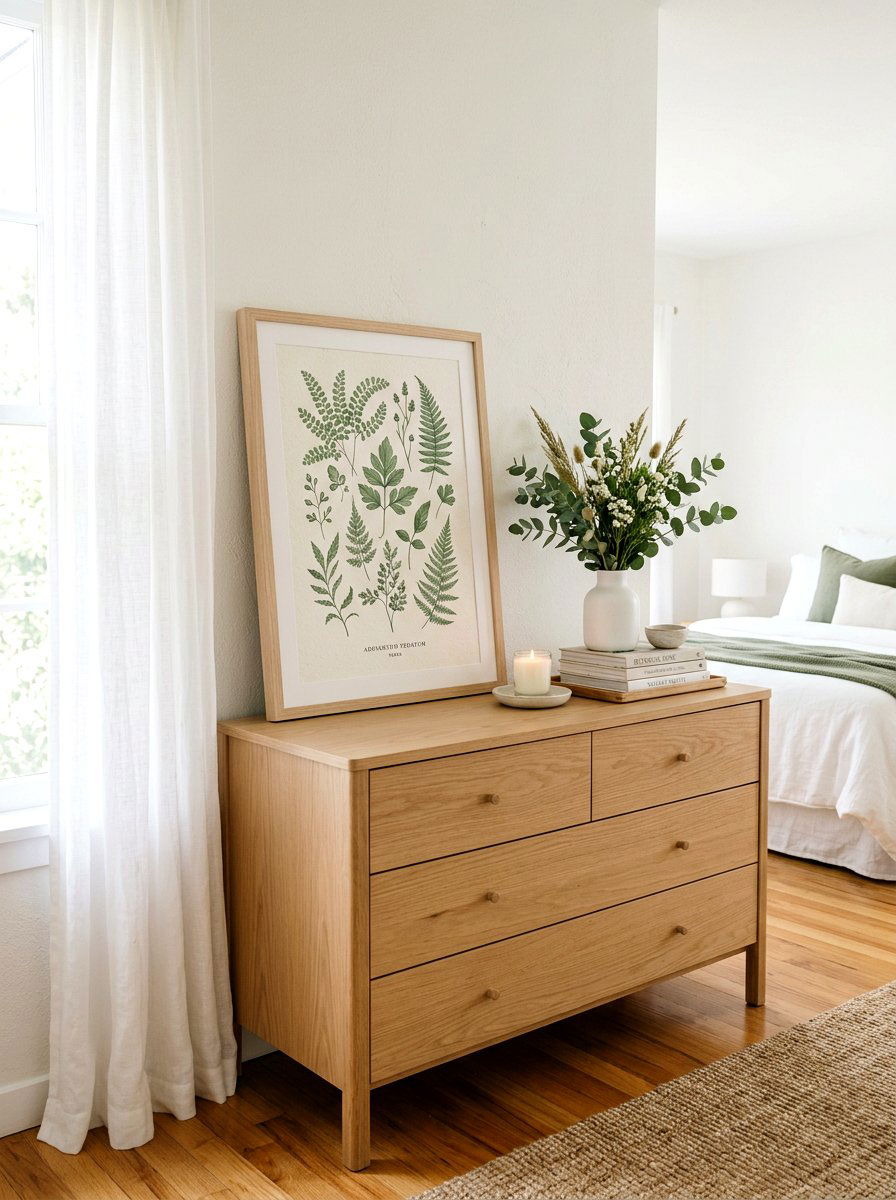 Botanical Print - 25 Spring Bedroom Dresser Decor Ideas