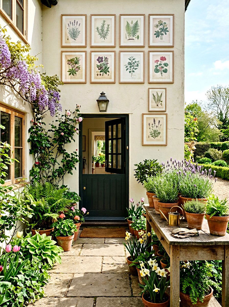 Botanical Spring Entryway - 25 Spring Entryway Table Decor Ideas