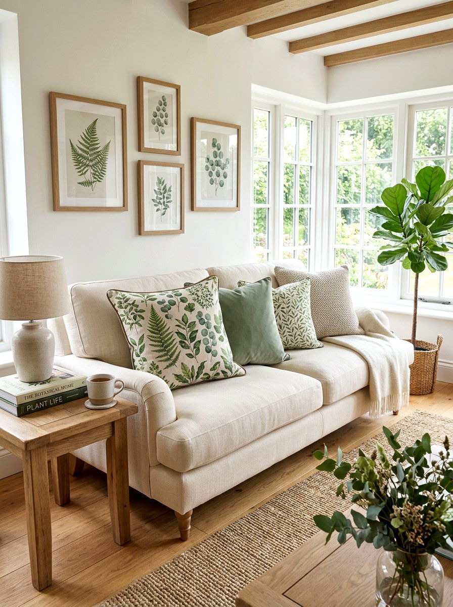 Botanical Throw Pillow - 25 Spring Sprout Decor Ideas