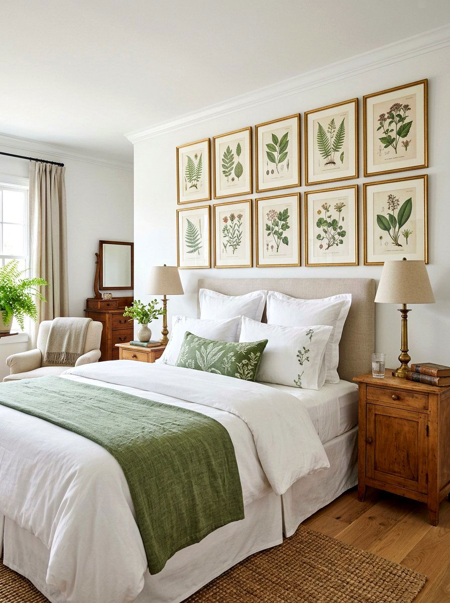 Botanical Wall Art - 25 Spring Guest Bedroom Decor Ideas
