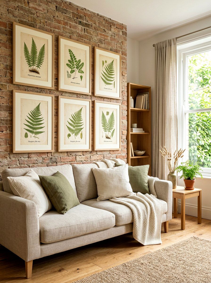 Botanical Wall Art For Brick - 25 Spring Brick Wall Decor Ideas