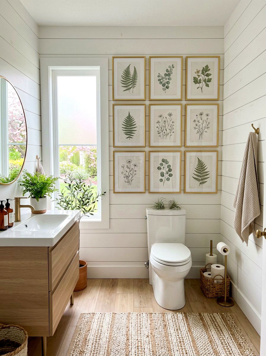 Botanical Wall Art Print - 25 Spring Bathroom Decor Ideas