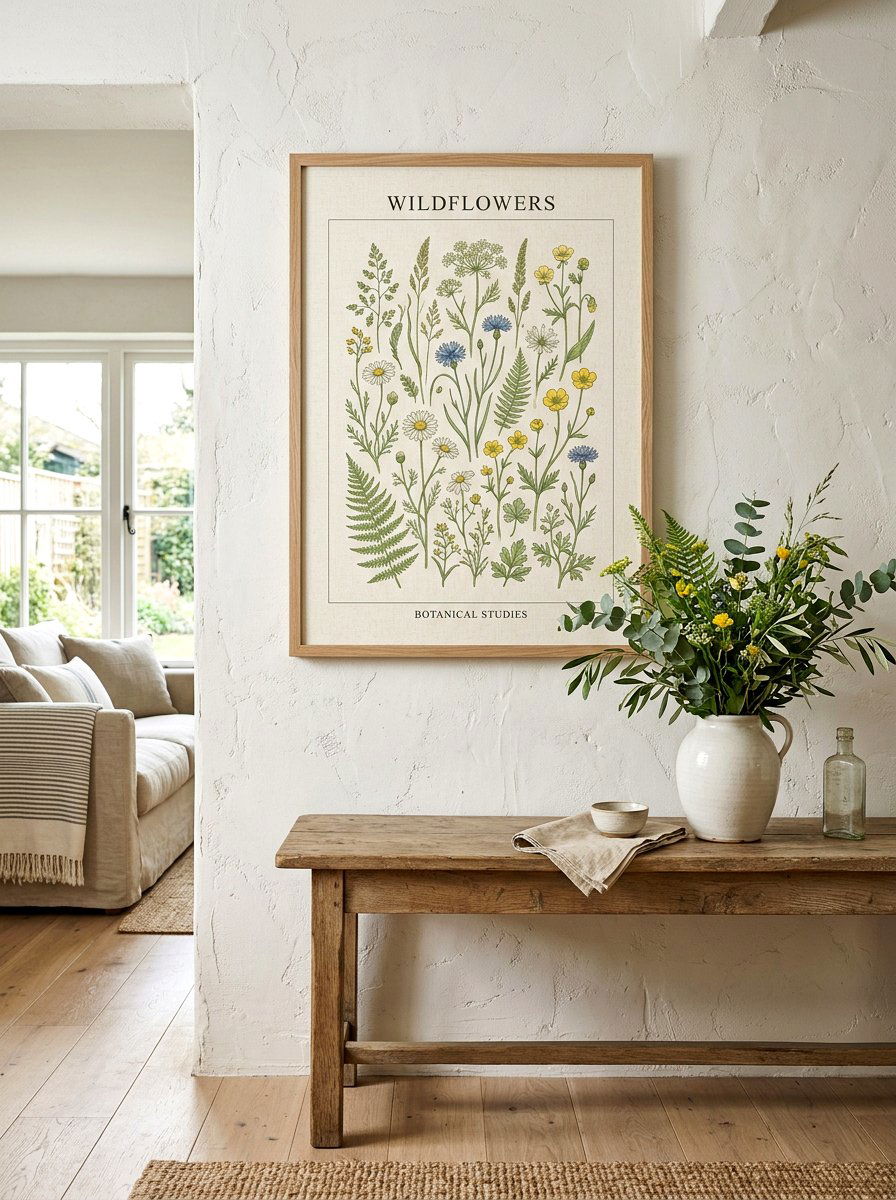 Botanical Wildflower Print - 25 Spring Printable Art Ideas